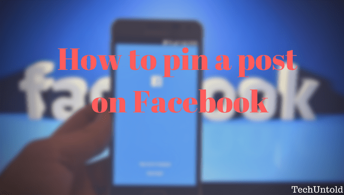 Pin a post on Facebook group and page timeline