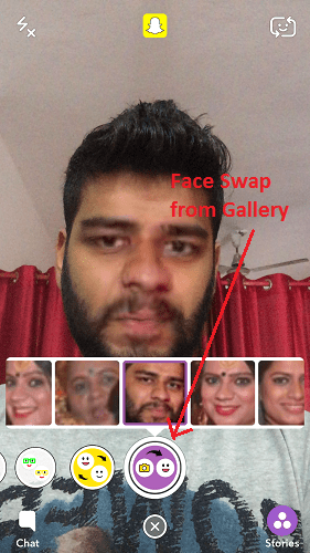 Face Swap on Snapchat from Gallery