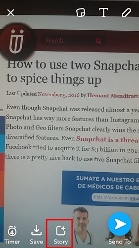 Create Snapchat Stories 