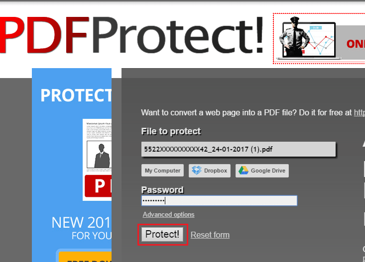 Set Password For PDF Document Online Free