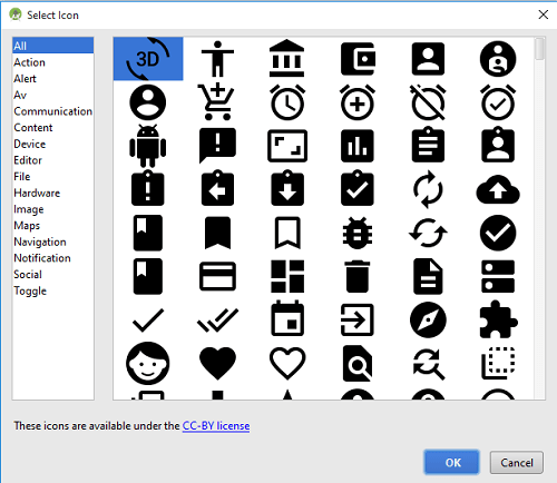 how to generate icons from Android Studio - icons