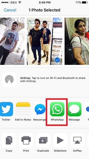 how to post whatsapp status from gallery or camera roll - ios whatsapp