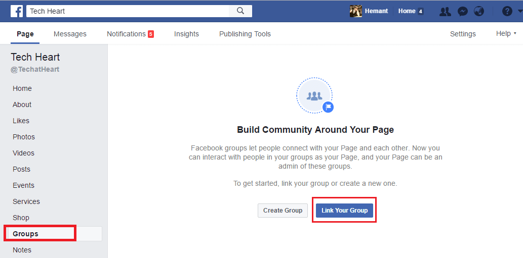 Link Facebook Groups to Pages