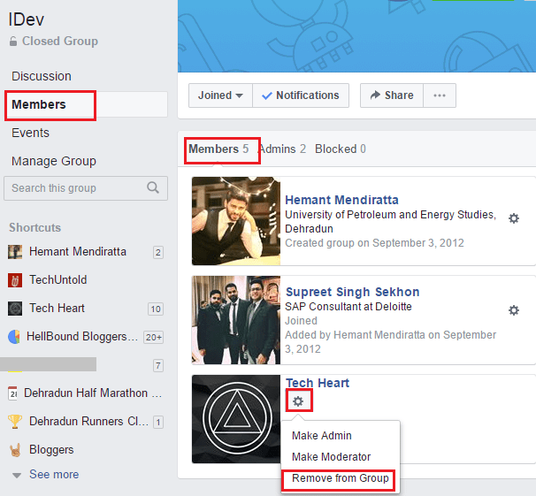 Stop Facebook Page from posting in group