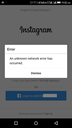how to reactivate the temporarily disabled Instagram account - unknown error