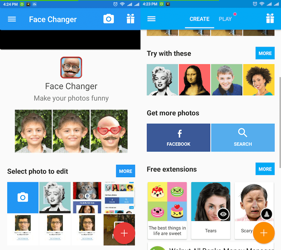 Face Changer app