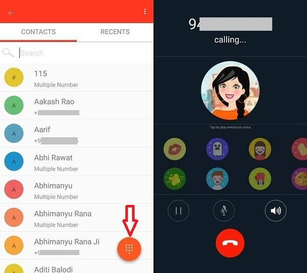 voice changing during phone call - dialer