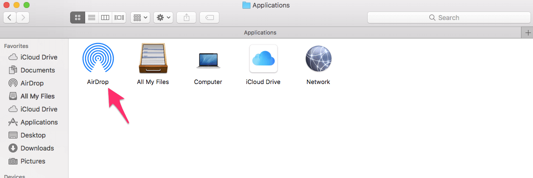 Add AirDrop Folder to Dock on Mac