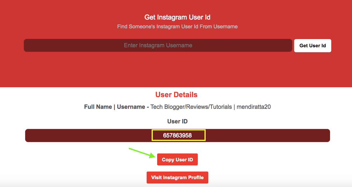 Get Instagram User ID