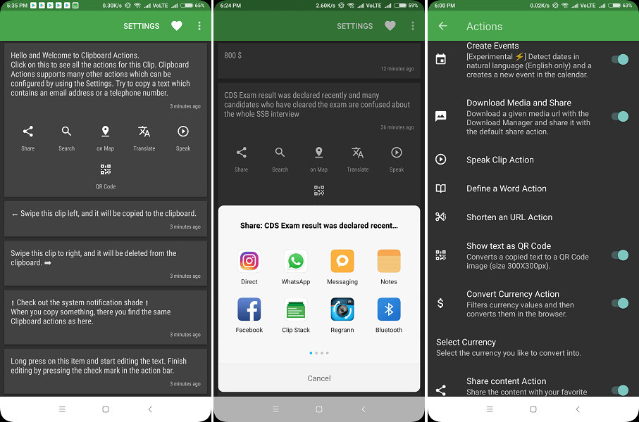 Best android clipboard manager - Clipboard Actions