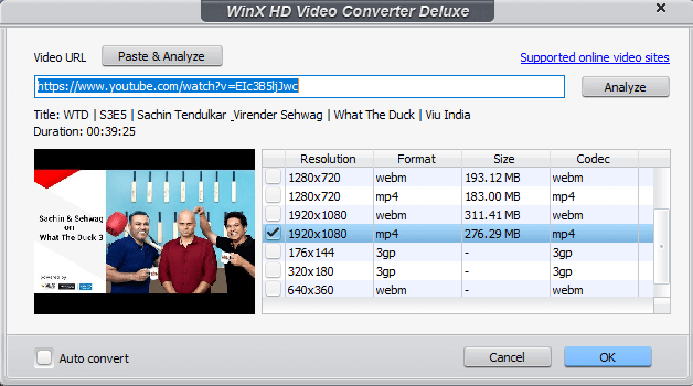 WinX HD Video Converter Deluxe review - Download online videos
