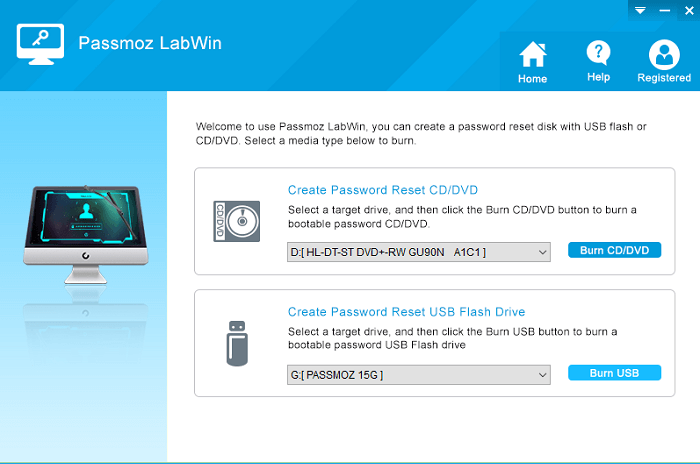 PassMoz LabWin - windows password recovery