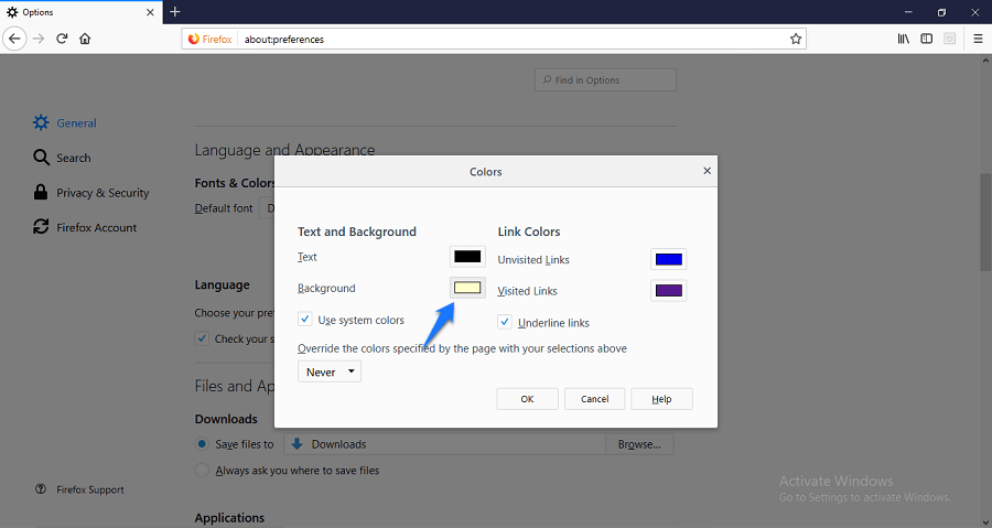 How Change Firefox Background Colour