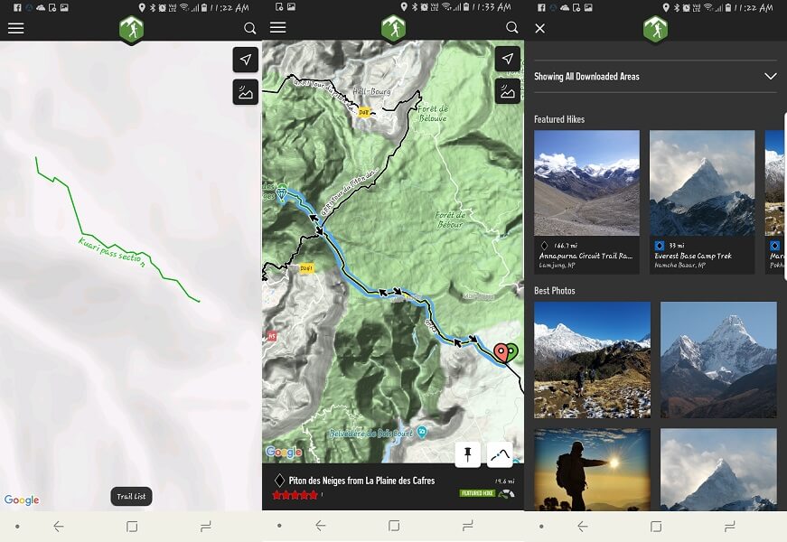 Best hiking apps for android iPhone- hiking project