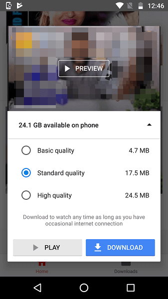 YouTube Go preview videos