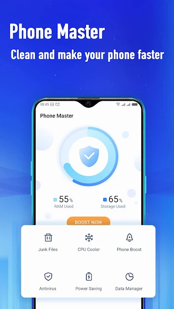 Phone Master landing page on mobile