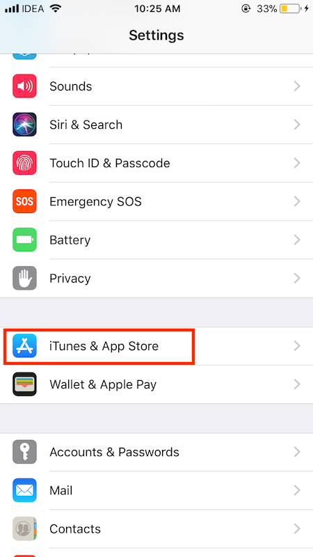 iTunes & App Store iOS