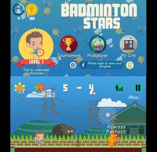 Badminton Stars game app