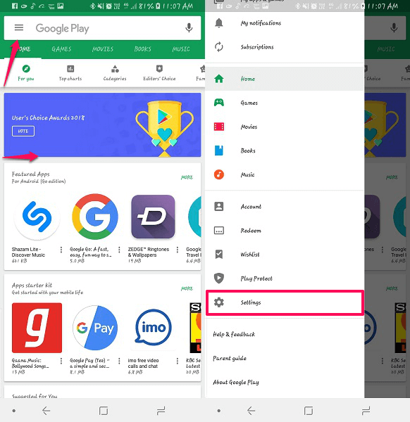 Play Store Settings - How to clear Google Play Search History