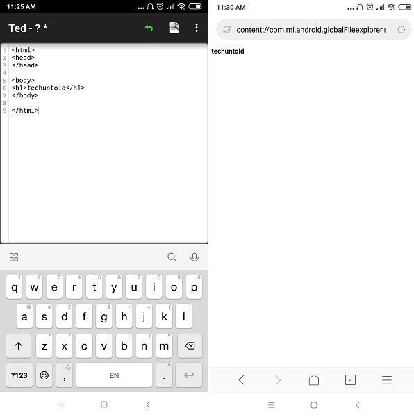 Ted Text Editor - open source Android development