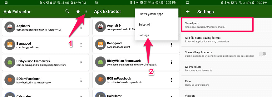 APK file location on your android