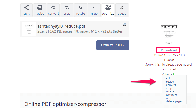 PDF resizer - compress PDF files