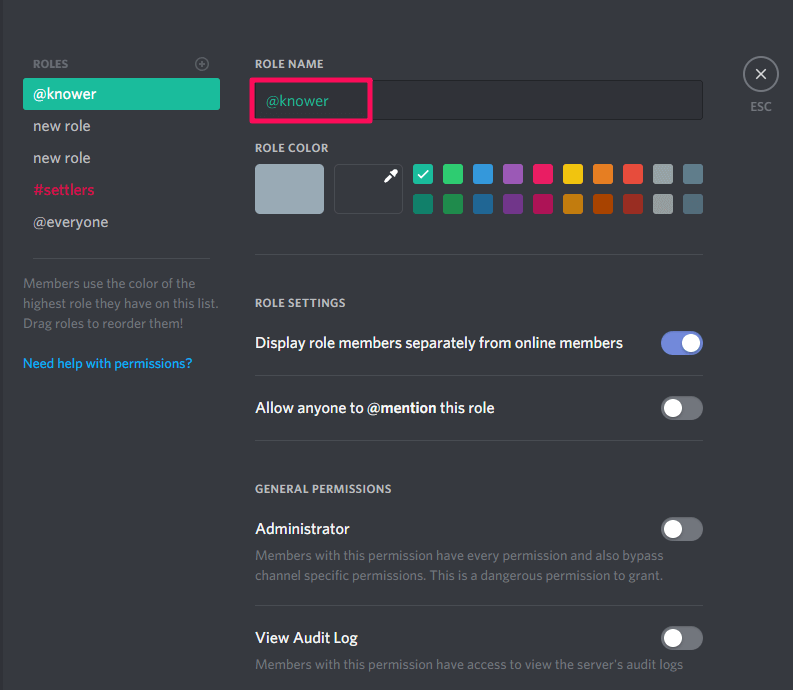 Manage Roles Discord