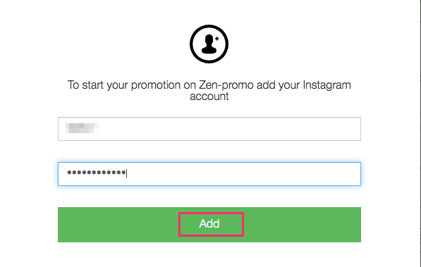 Add Instagram account - Zen-promo