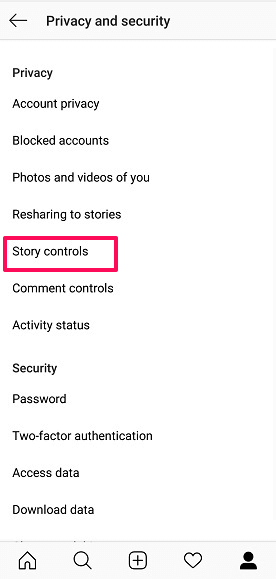 Story Controls