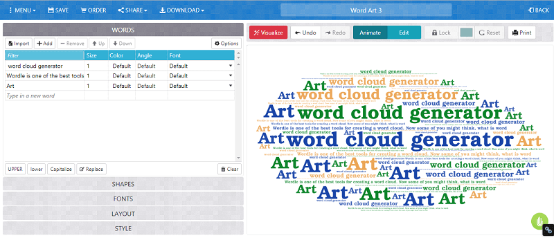 WordArt Word cloud