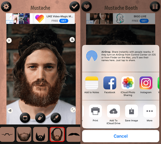 virtual beard styler