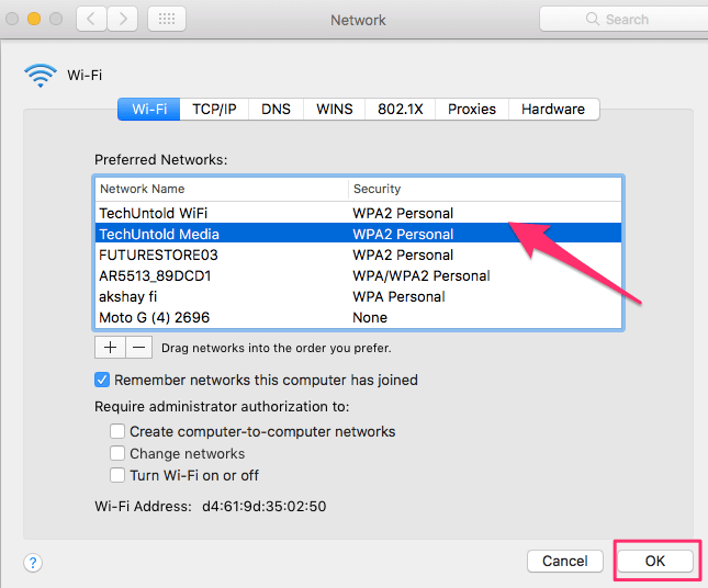 Set WiFi Priority on macOS
