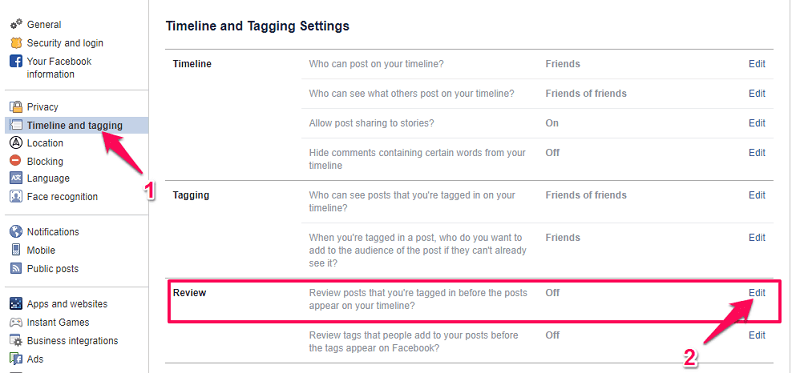 prevent people from tagging you on Facebook