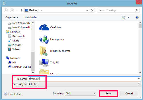 turn off PC automatically using BAT file