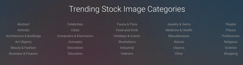 Focused Collection Image Categories