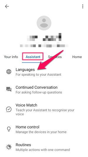 Change Google Assistant Language