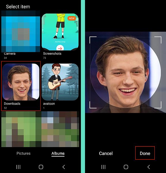 Choosing a photo for turning into emoji