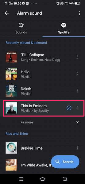 Use Spotify Playlist as alarm