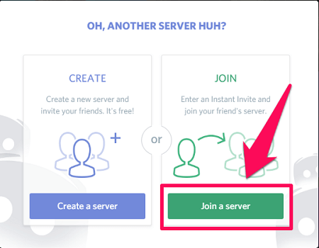 click on join a server