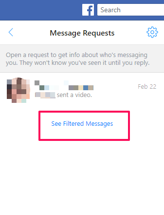 See filtered messages