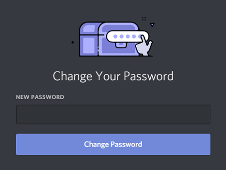 Reset discord password