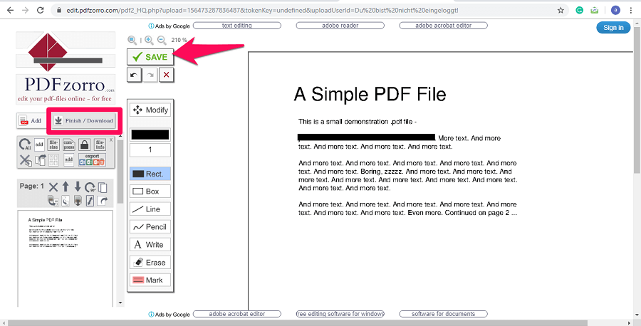 how to black out text in PDF for free