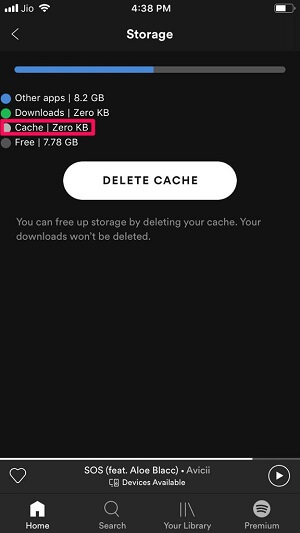 cache files after deleting