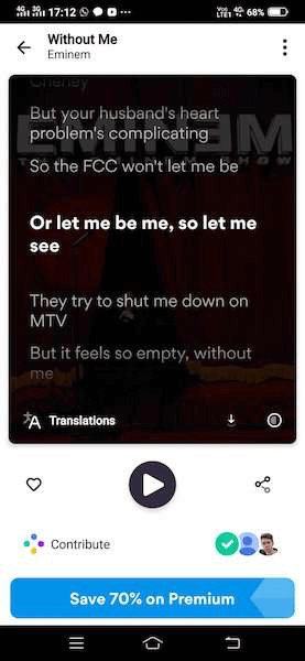 get lyrics of Spotify songs