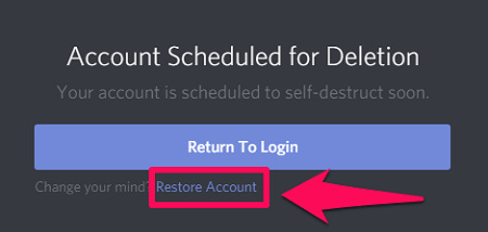 restore your discord account