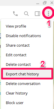 export Telegram chat history