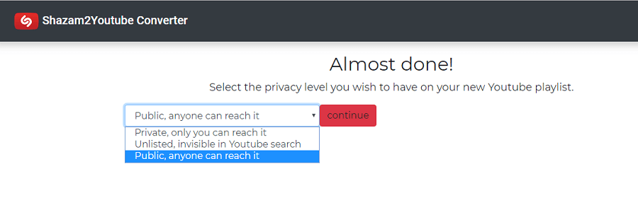 select privacy settings