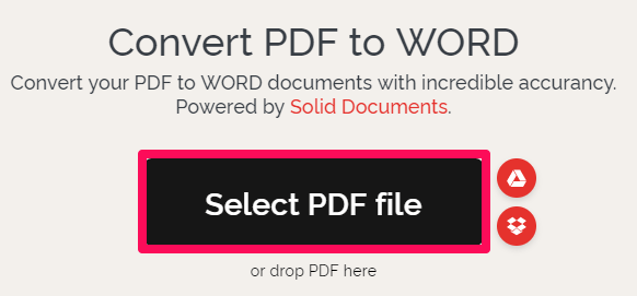 select the pdf file