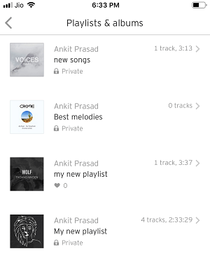 All playlists
