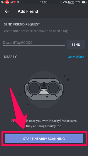 Discord nearby scanning